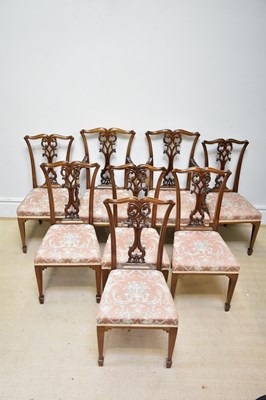 Lot 124 - A set of eight early 20th century mahogany...