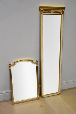 Lot 73 - A decorative gilt rectangular wall mirror, 179...