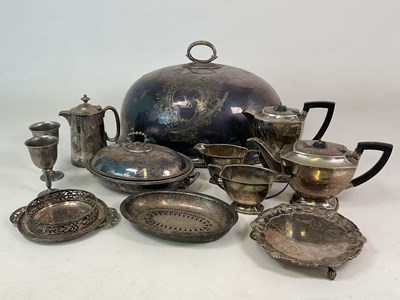 Lot 1420 - A very large 19th century silver plated meat...