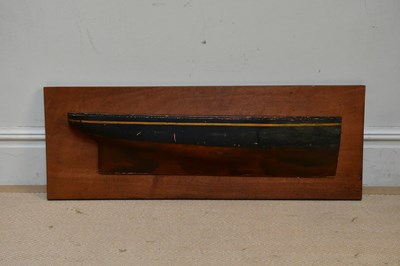 Lot 330 - A modern shipbuilders half model of a boat, 38...