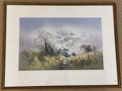 Lot 674 - WILLIAM H NORTH; watercolour, rural landscape,...