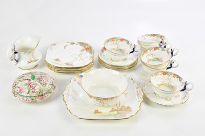 Lot 823 - SHELLEY; a Queen Anne shaped part tea service...