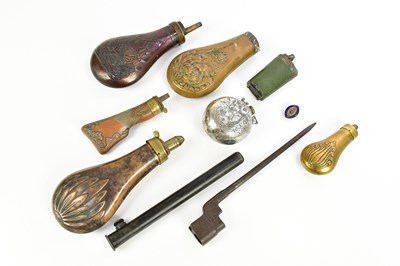 Lot 1257 - Seven 19th century and later copper, brass and...