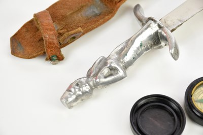 Lot 416 - A horn handled pocket knife, a pocket compass,...