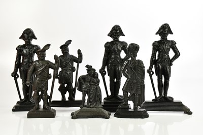 Lot 526 - Seven Victorian and later cast iron and cast...