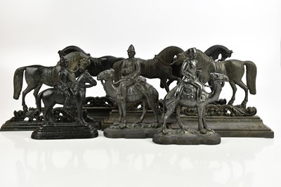 Lot 510 - Eight Victorian and later cast iron doorstops...