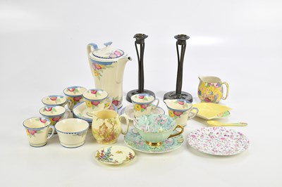 Lot 839 - A Crown Devon Art Deco part coffee service,...