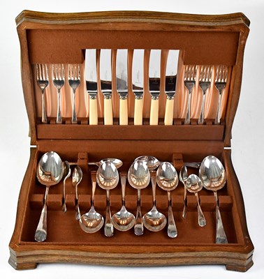 Lot 669 - An oak cased six-setting, canteen of cutlery.