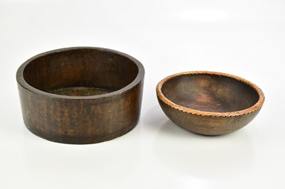 Lot 390 - Two 19th century wooden bowls, both of...