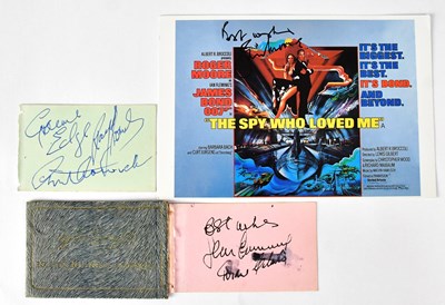 Lot 346 - JAMES BOND; a torn page from an autograph book...