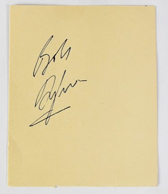 Lot 274 - BOB DYLAN; a torn page from an autograph album...