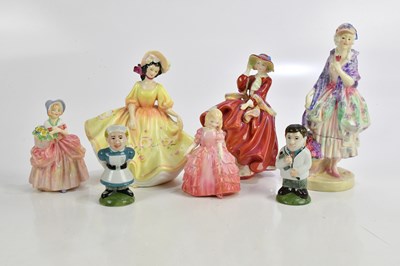 Lot 820 - ROYAL DOULTON; five figures comprising 'Cissie'...