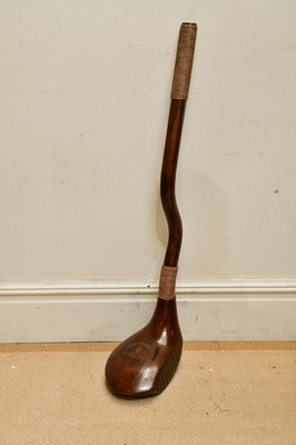 Lot 1135 - GOLFING INTEREST; a carved treen Wee Birdie...