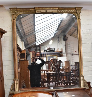 Lot 3021 - A Victorian gilt wood and gesso overmantel...