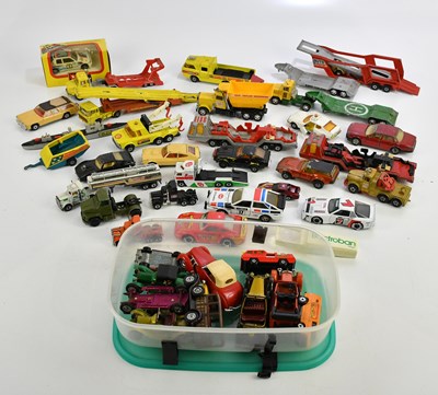 Lot 739 - A large collection of playworn model vehicles...