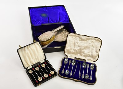 Lot 179 - ISAAC ELLIS & SONS; a cased set of six Edward...