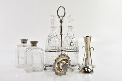 Lot 875 - A pair of hallmarked silver top bottles...