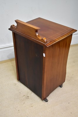Lot 173 - A late Victorian mahogany coal purdonium with...