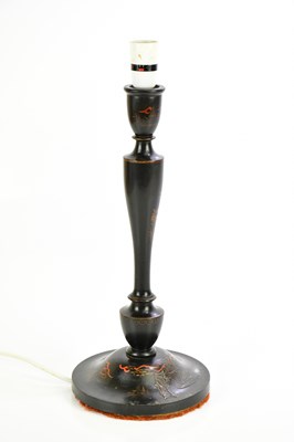 Lot 645 - An early 20th century black lacquer...