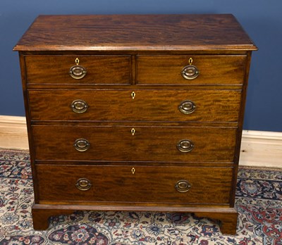 Lot 2801 - A 19th century mahogany chest of two short...