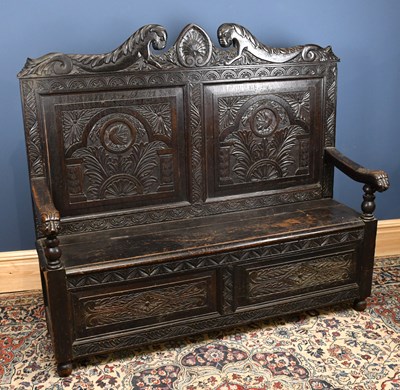 Lot 2936 - An 18th century Flemish style carved oak...