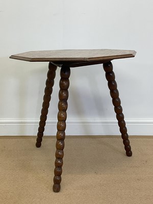 Lot 806 - A 19th century oak cricket table with...