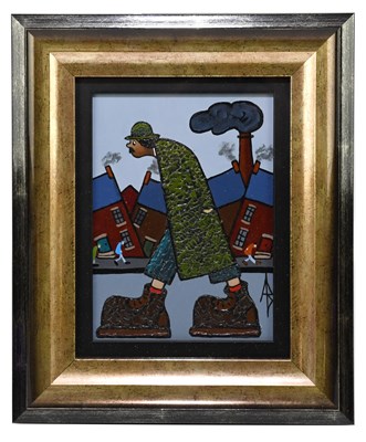 Lot 446 - ALBERT BARLOW (born1944); acrylic on board,...