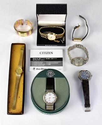 Lot 824 - Six dress watches, comprising a Citizen Eco...