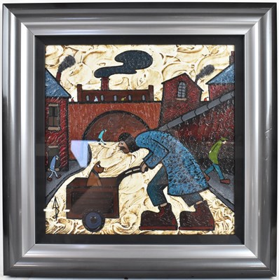 Lot 630 - ALBERT BARLOW (born 1944); acrylic on board,...