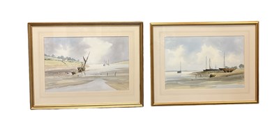 Lot 245 - RAYMOND WITCHARD; a pair of coastal...