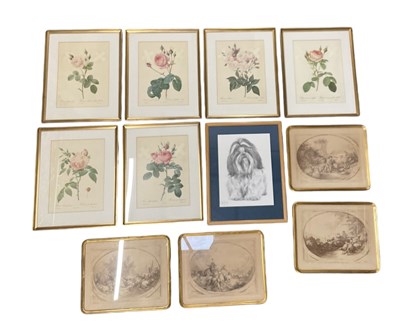 Lot 239 - A set of six colour prints of flowers, each 37...