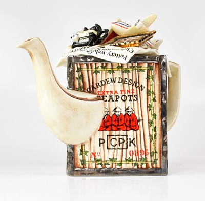 Lot 490 - PAUL CARDEW; a large novelty teapot 'Moving...