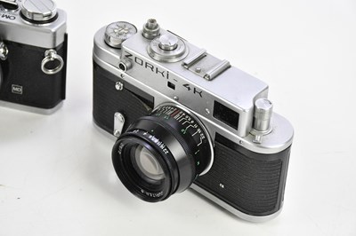 Lot 2675 - Three cameras, including a Zorki-4K...