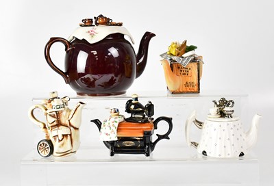 Lot 493 - PAUL CARDEW; a novelty Brown Betty teapot 'Tea...