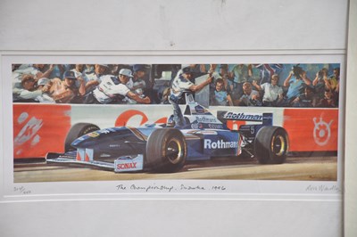 Lot 1045 - FORMULA ONE (F1) INTEREST; five pencil signed...