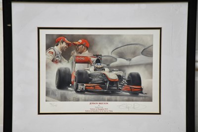Lot 1045 - FORMULA ONE (F1) INTEREST; five pencil signed...