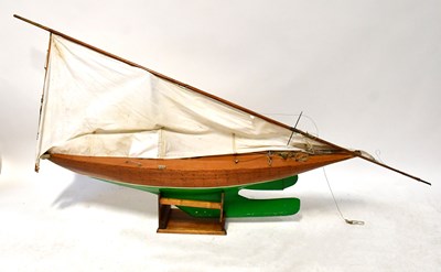 Lot 581 - A hand built wooden pond yacht 'Sonia' with...