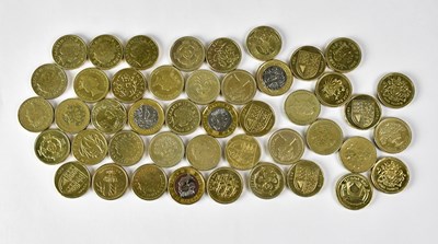 Lot 780 - Forty-five £1 coins, comprising various...