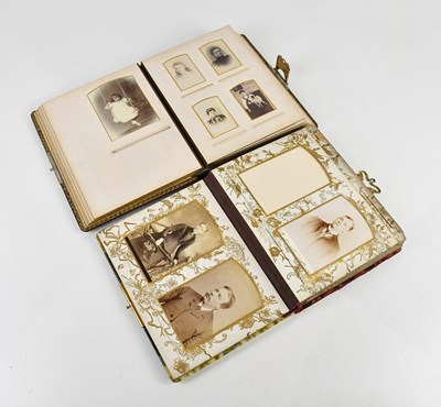 Lot 669 - Two 19th century photograph albums, each...