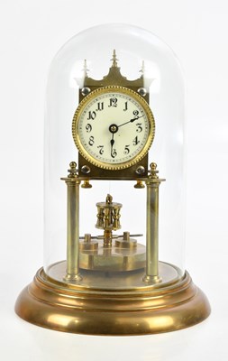 Lot 347 - An early 20th century brass anniversary clock,...