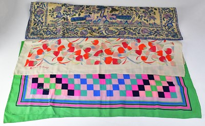 Lot 603 - Three vintage scarves, comprising a Liberty...