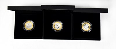 Lot 777 - THE ROYAL MINT; three silver proof coins from...