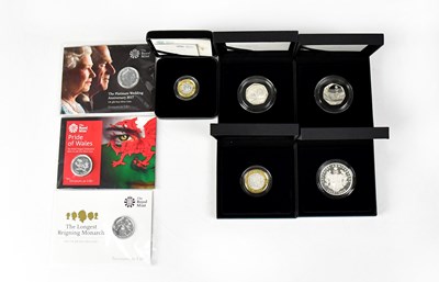 Lot 768 - THE ROYAL MINT; eight silver proof coins to...