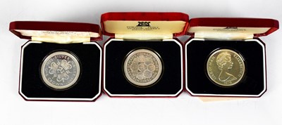 Lot 759 - POBJOY MINT; six cased silver proof coins,...