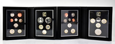 Lot 767 - THE ROYAL MINT; a set of four proof coin sets...