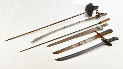 Lot 1335 - A collection of edged weapons including three...