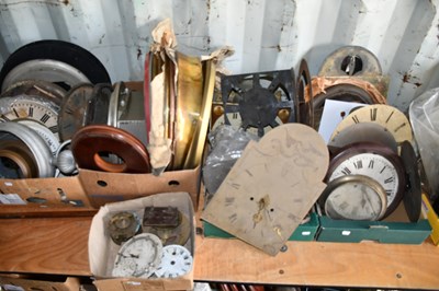 Lot 670 - An extensive collection of clock parts,...