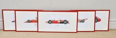 Lot 1028 - FORMULA  ONE (F1) INTEREST; six pencil signed...