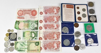 Lot 744 - A collection of UK coins and banknotes, to...