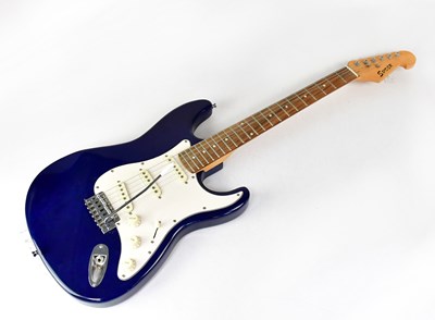 Lot 364 - SPIDER; a blue Stratocaster-style lead...